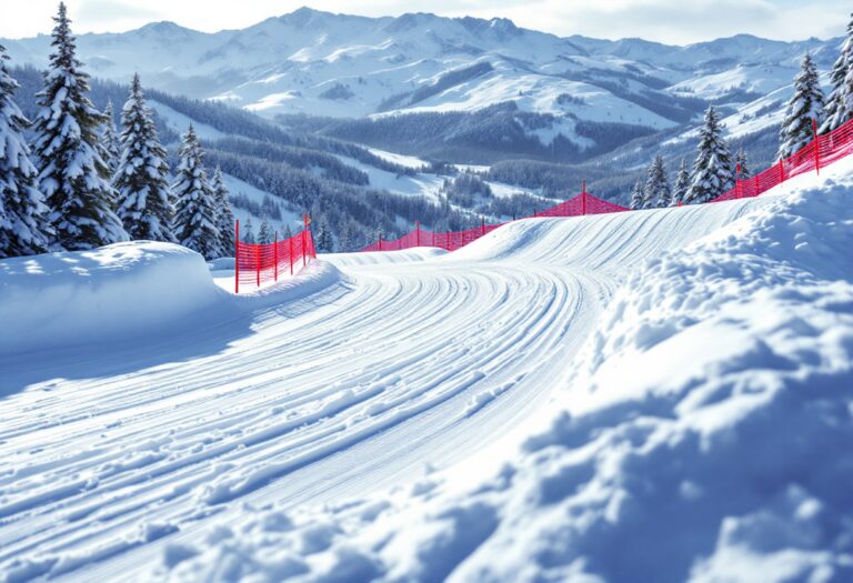 Atleta in azione durante una gara di snowboard cross