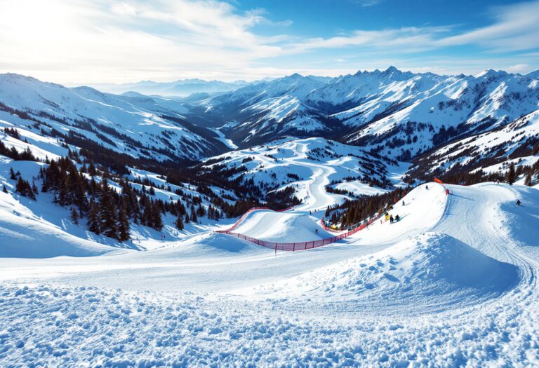 Atleta in azione durante una gara di snowboard cross