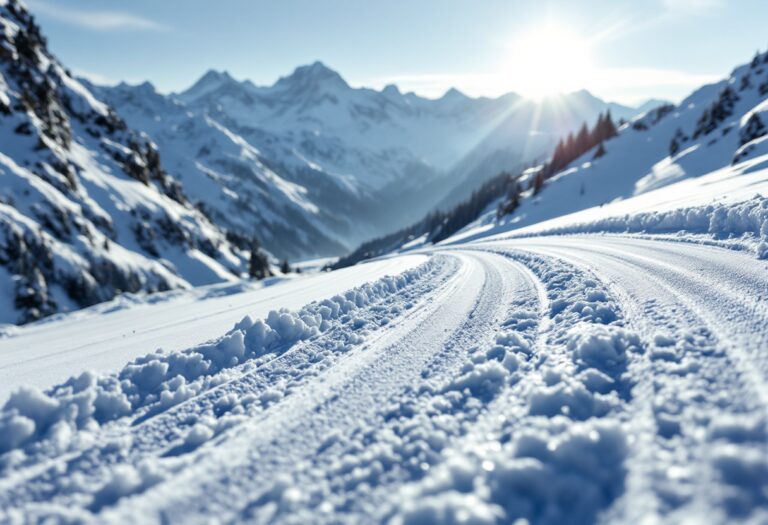 Atleta in azione durante una gara di snowboard cross in Italia