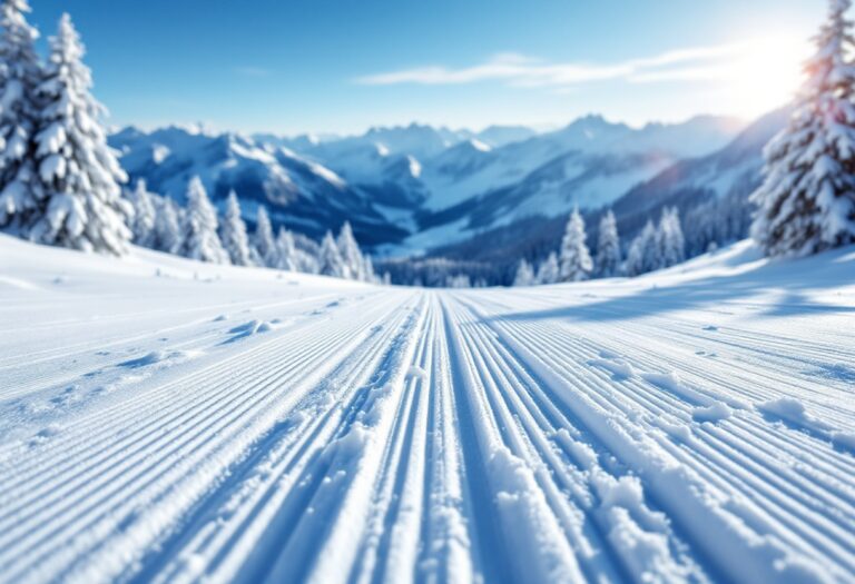 Immagine del Tour de Ski con sciatori in azione