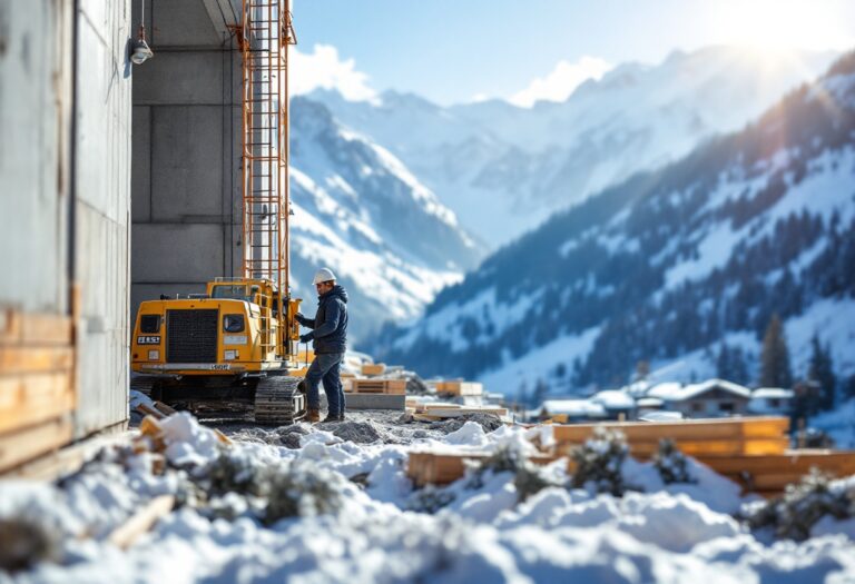 Immagine del cantiere Anas a Tirano dopo l'incidente