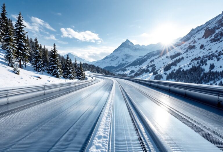 Preparativi per le Olimpiadi invernali a Cortina d'Ampezzo