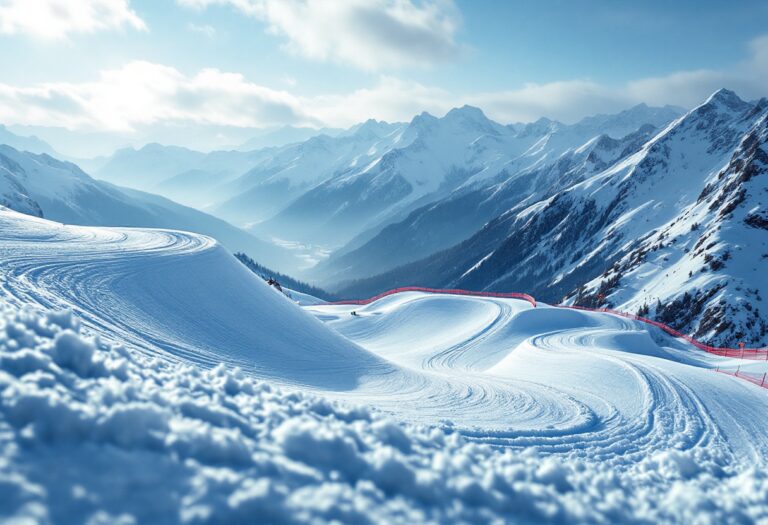 Atleti in azione durante una gara di snowboard cross