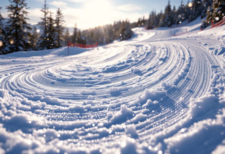 Atleti in azione durante una gara di snowboard cross