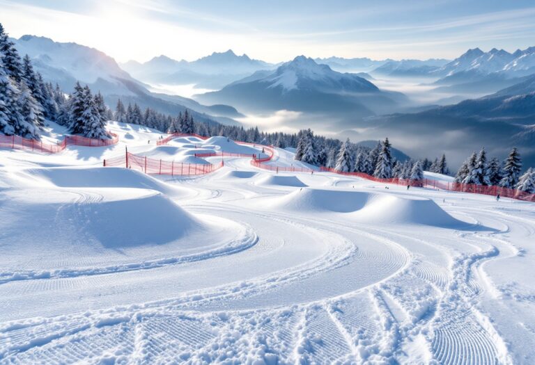 Atleti in azione durante una gara di snowboard cross in Austria