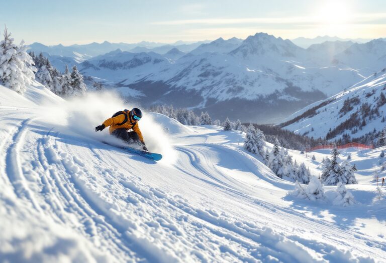 Atleti in azione durante una gara di snowboard cross in Austria