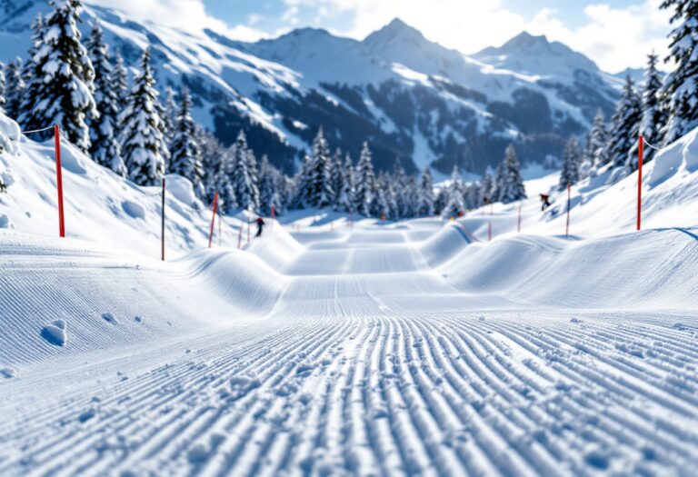 Atleti in azione durante una gara di snowboard cross