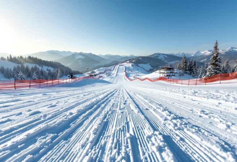 Atleti in azione durante una gara di snowboard cross