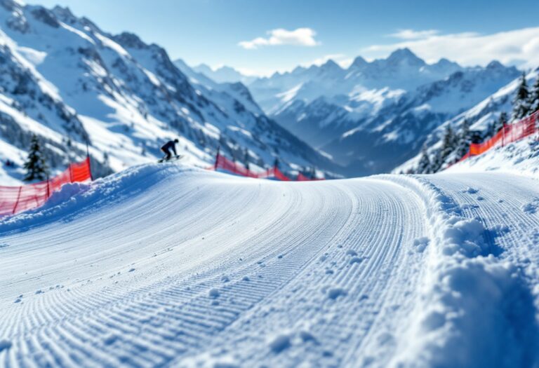 Atleti in azione durante una gara di snowboard cross in Engadina