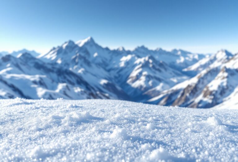 Scialpinista in azione sulle vette italiane innevate