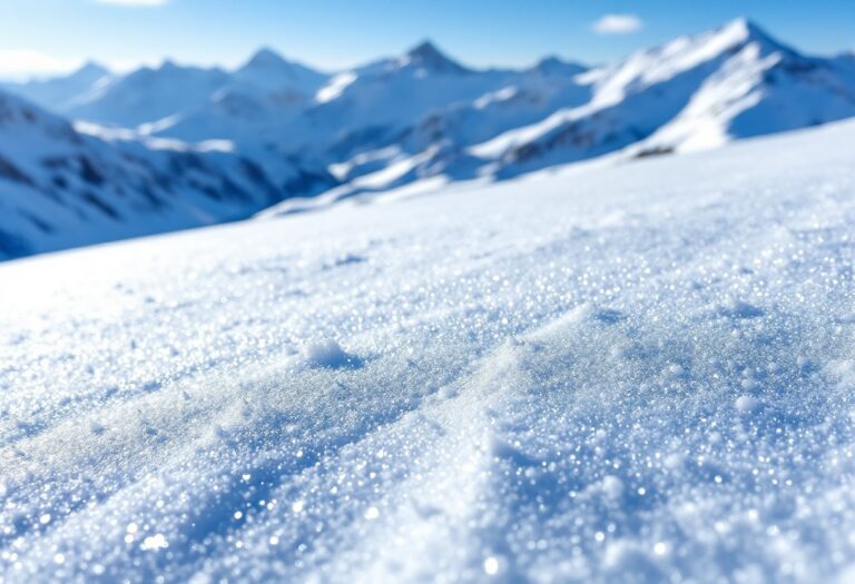 Sciare a Campo Imperatore con vista sulle montagne innevate