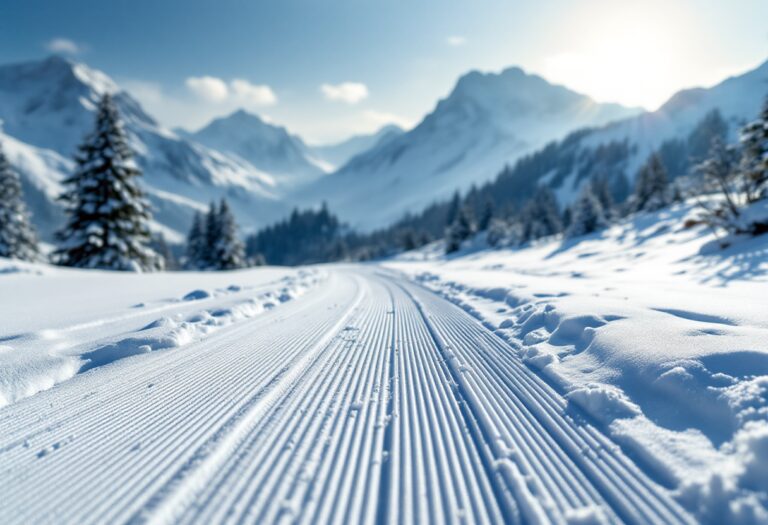 Scenari innevati della Valle d'Aosta per sci di fondo