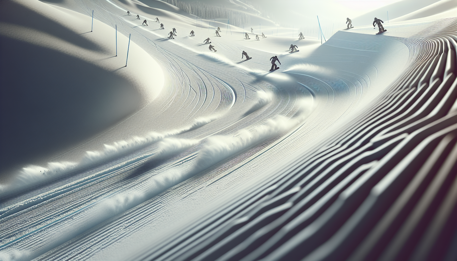 Atleta in azione durante una gara di snowboard cross