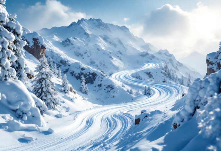 Atleta in azione durante una gara di snowboard cross