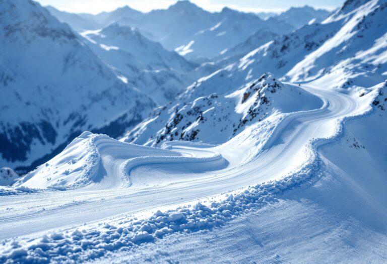 Atleta in azione durante una gara di snowboard cross