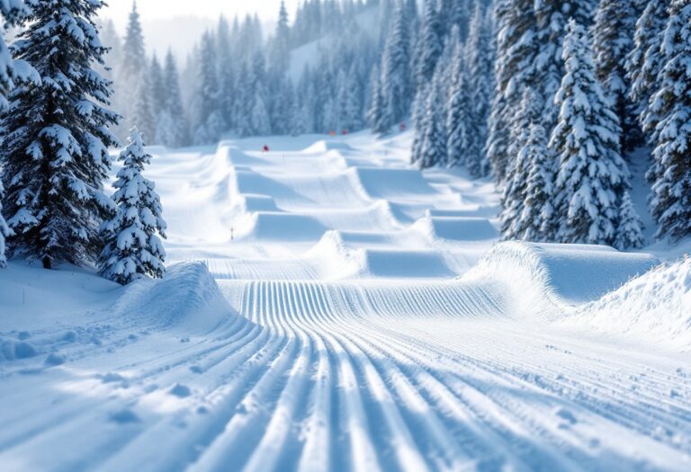 Atleti in azione durante una gara di snowboard cross