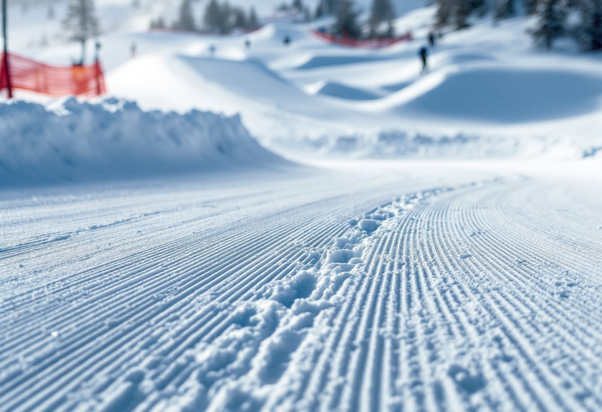 Atleti in azione durante una gara di snowboard cross in Austria