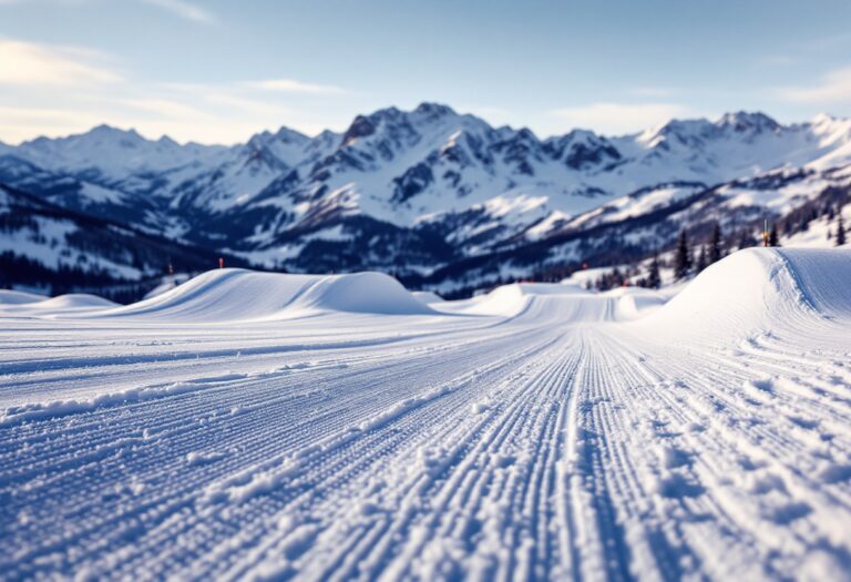 Atleta in azione durante una gara di snowboard cross