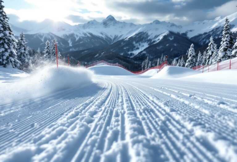 Atleti in azione durante una gara di snowboard cross