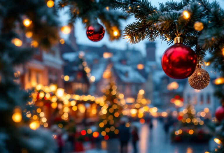 Villaggio di Natale a Seveso con luci e decorazioni festive