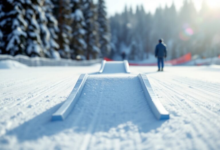 Domen Prevc in azione durante i Mondiali di salto con gli sci