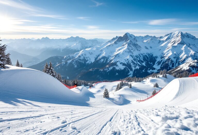 Atleti in azione durante le gare di snowboard cross a Falun