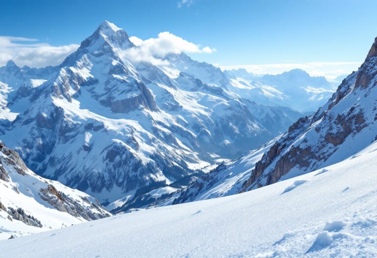 Panorama delle montagne durante le Olimpiadi Invernali 2026