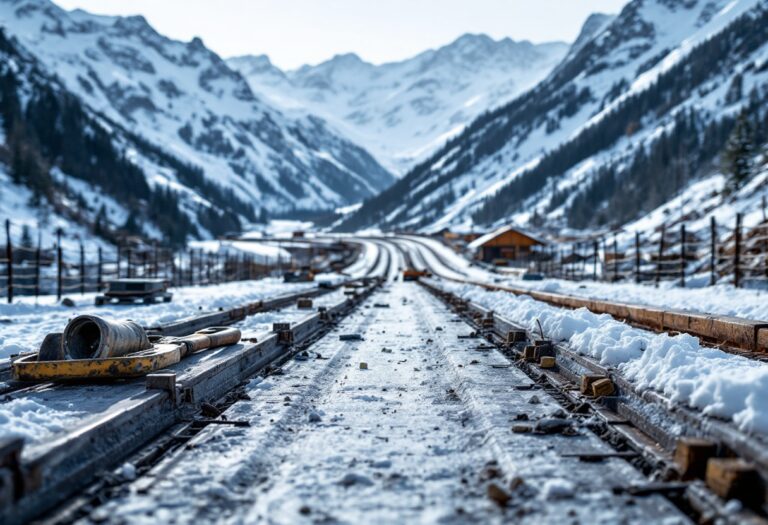 Immagine di un atto di sabotaggio a Cortina