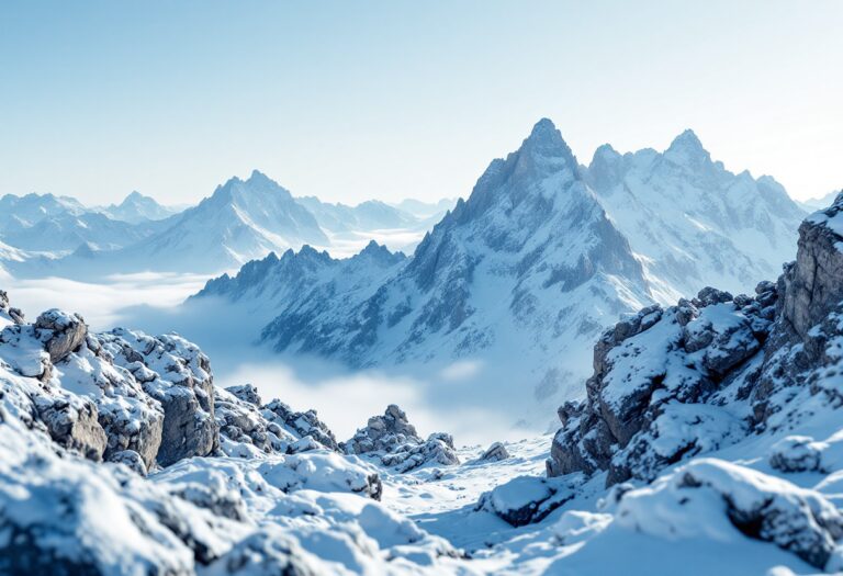 Scialpinista sulle Cime di Val Loga in inverno