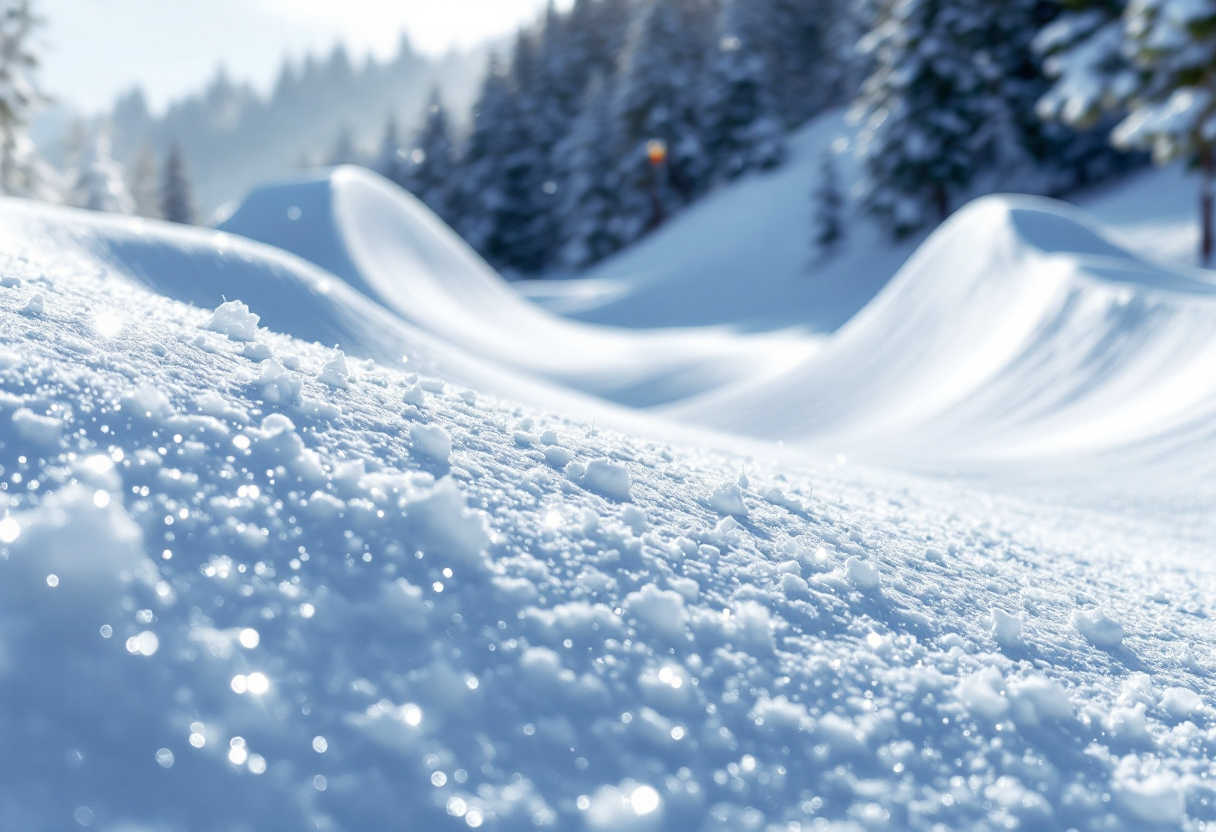 Atleti in azione durante una gara di snowboard cross