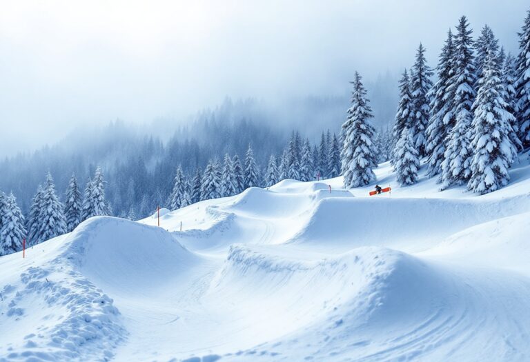 Atleti in azione durante una gara di snowboard cross