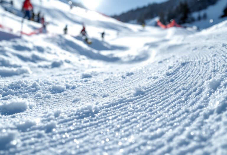 Atleti in azione durante una gara di snowboard cross a Courchevel