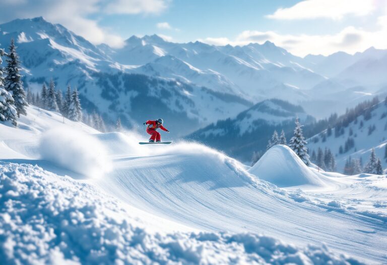 Atleti in azione durante una gara di snowboard cross a Saalbach