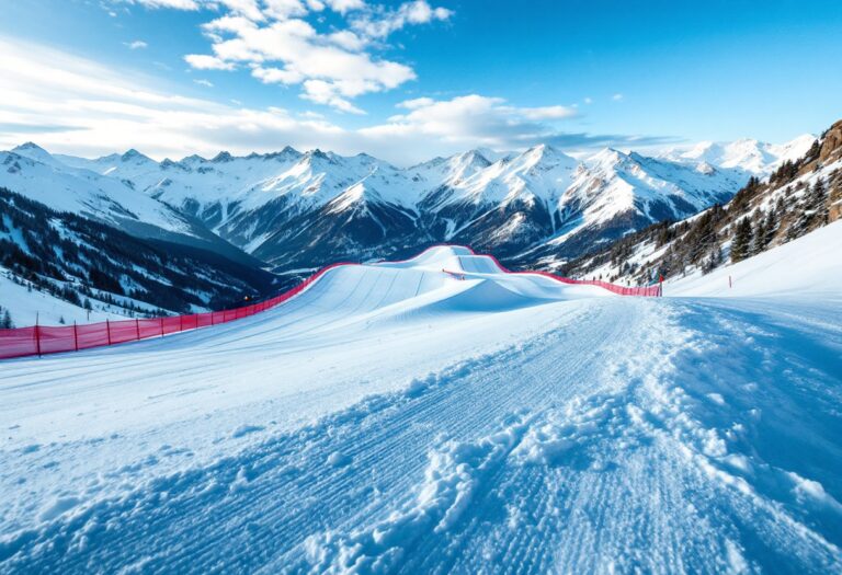 Atleti in azione durante una gara di snowboard cross ad Andorra