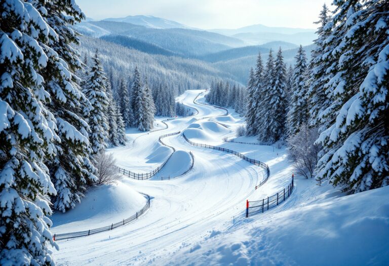 Atleta in azione durante una gara di snowboard cross