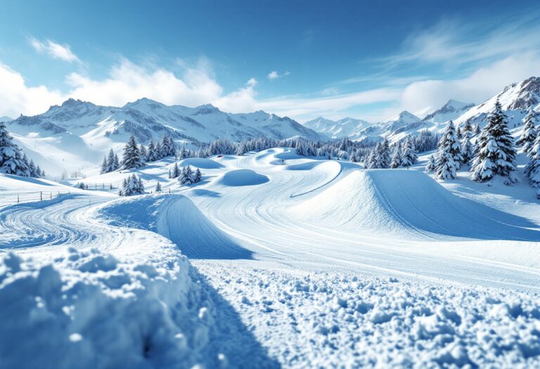 Atleta in azione durante una gara di snowboard cross