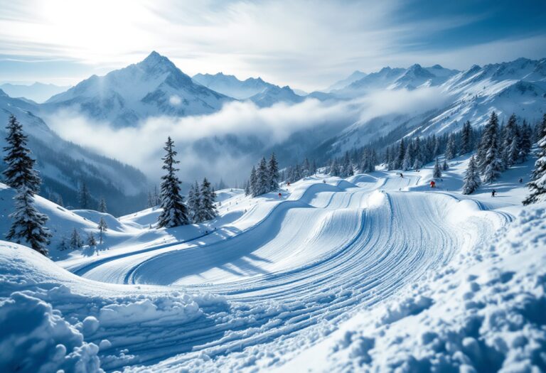 Atleta in azione durante una gara di snowboard cross