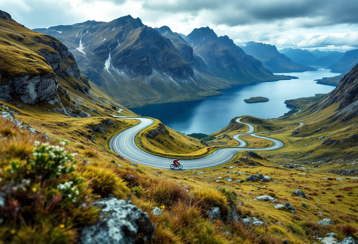 Ciclisti affrontano una granfondo in Norvegia