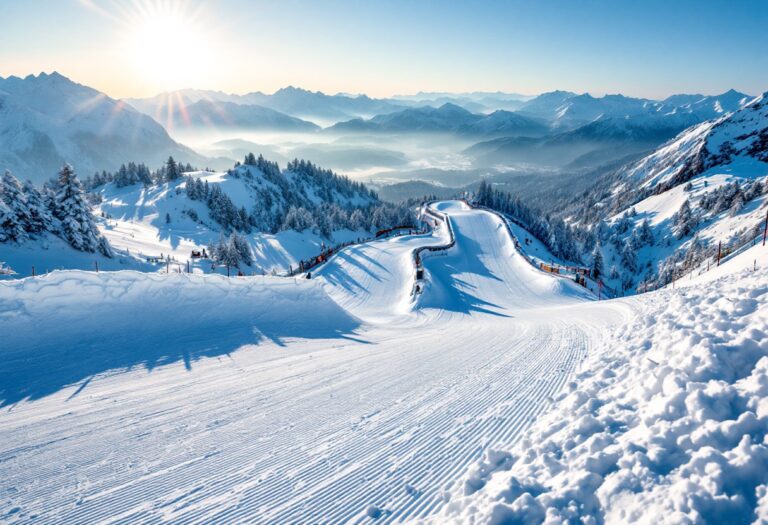 Atleti in azione durante una gara di snowboard cross