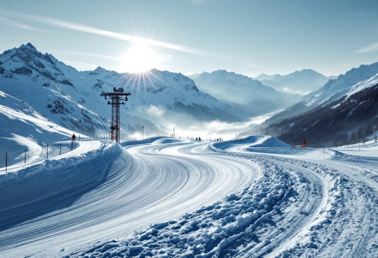 Atleti in azione durante una gara di snowboard cross a La Thuile