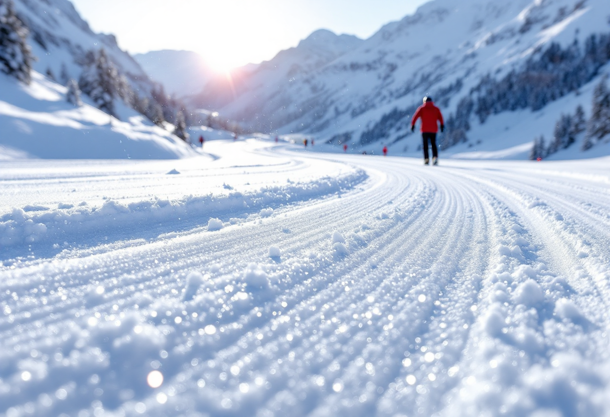 Cerimonia di inaugurazione della pista di bob a Cortina