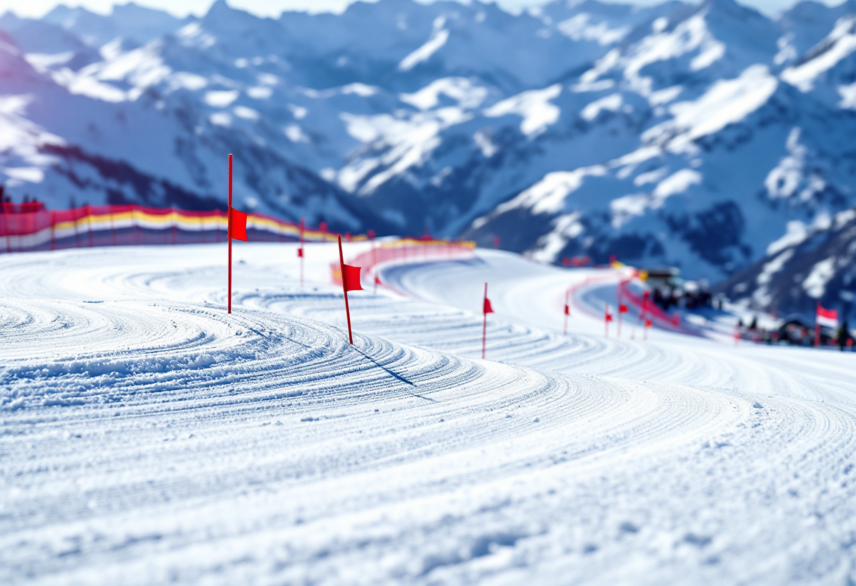 Martina Beccari durante la gara di slalom Allievi