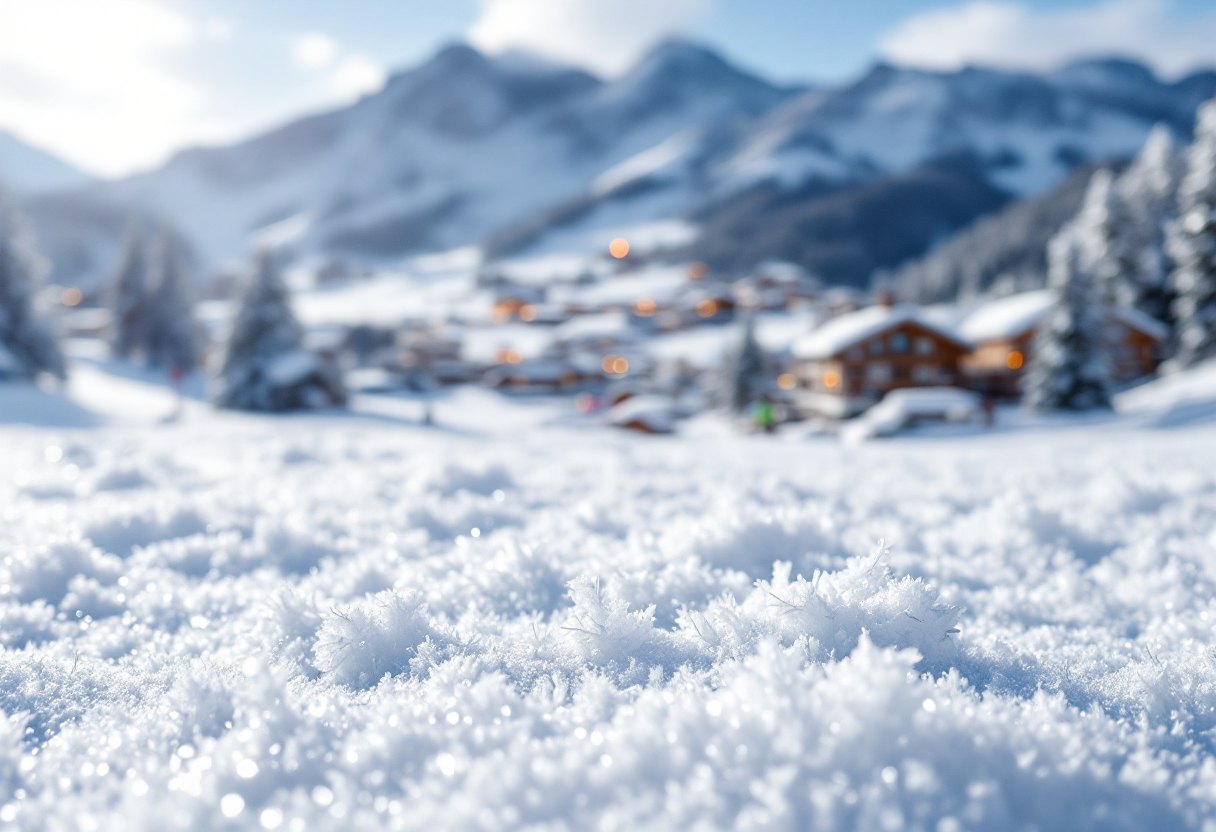 Scuola di sci a Livigno con studenti sulle nevi