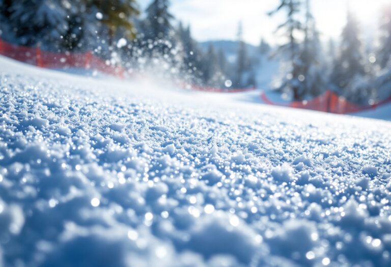 Atleta in azione durante una gara di snowboard cross