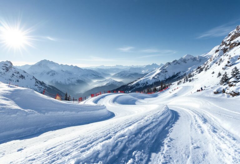 Atleta in azione durante una gara di snowboard cross